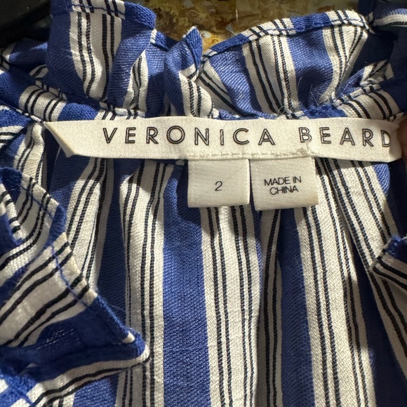 Veronica Beard Blue and White Striped Mini Dress - Picture 6 of 6